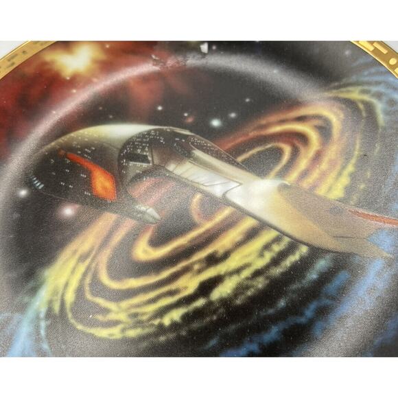 Plate Collectible Ferengi Marauder Star Trek Voyager #1276C 1994 Hamilton Coll. - Picture 4 of 4